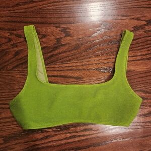 Aerie Lime Green Knit Bandeau